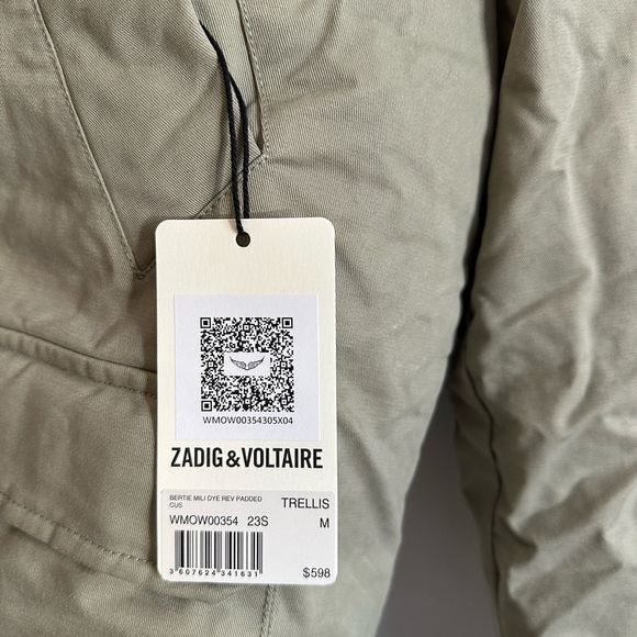 Zadig & Voltaire Mink Collar Shearling Coat size Medium NWT - Picture 5 of 5